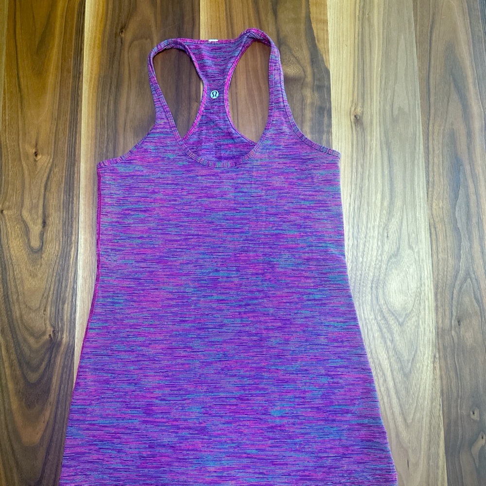 Women's Purple multicolored Racerback Tank Top
